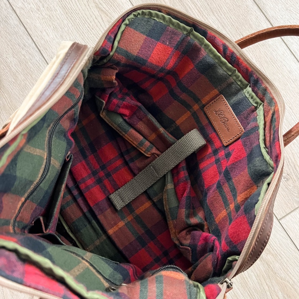 Rare Vintage L.L. Bean Naturally Aged And Distressed Blanket Tech Bag Briefcase - Picture 7 of 9